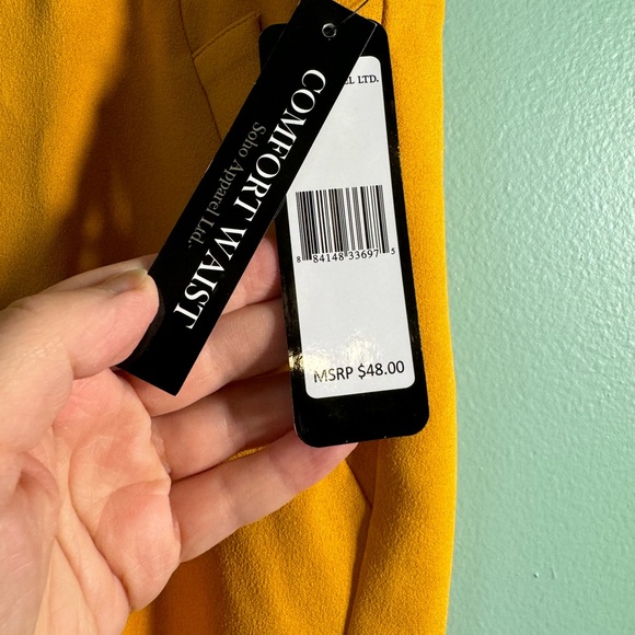 NWTs ! Women’s dress pants , mustard yellow, size medium. - Picture 4 of 4